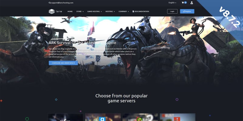 Larw Hosting WHMCS Template by Rade023