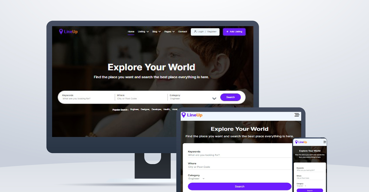 LineUp - Directory Listing HTML Template - TemplateMonster