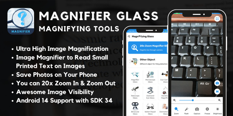 Magnifier Glass Magnifying - Android by MJAppsStudio icon