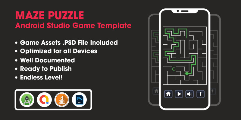 Maze Puzzle Game Template Android Studio by Prostudioinc icon