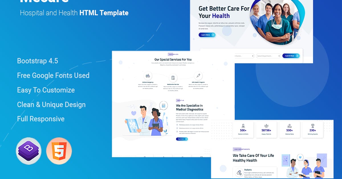 Mecare – Hospital and Health HTML Template