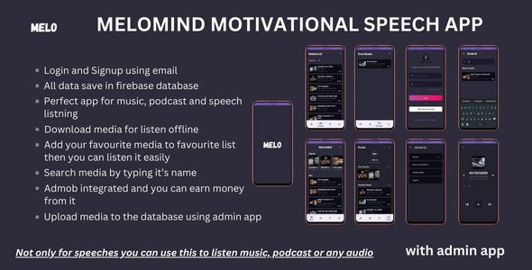 Melomind - Speeches and Audio listening App icon