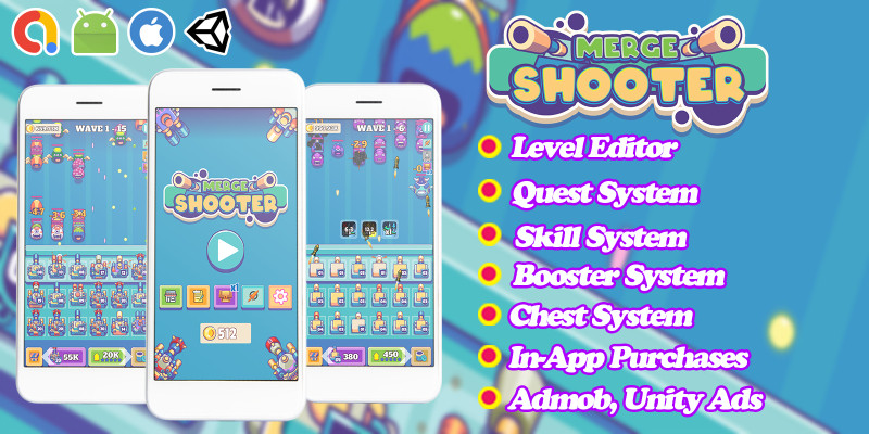 Merge Shooter - Unity Complete Game Template by Udevteam icon