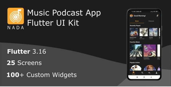 Nada - Music and Podcast Flutter UI Kit icon