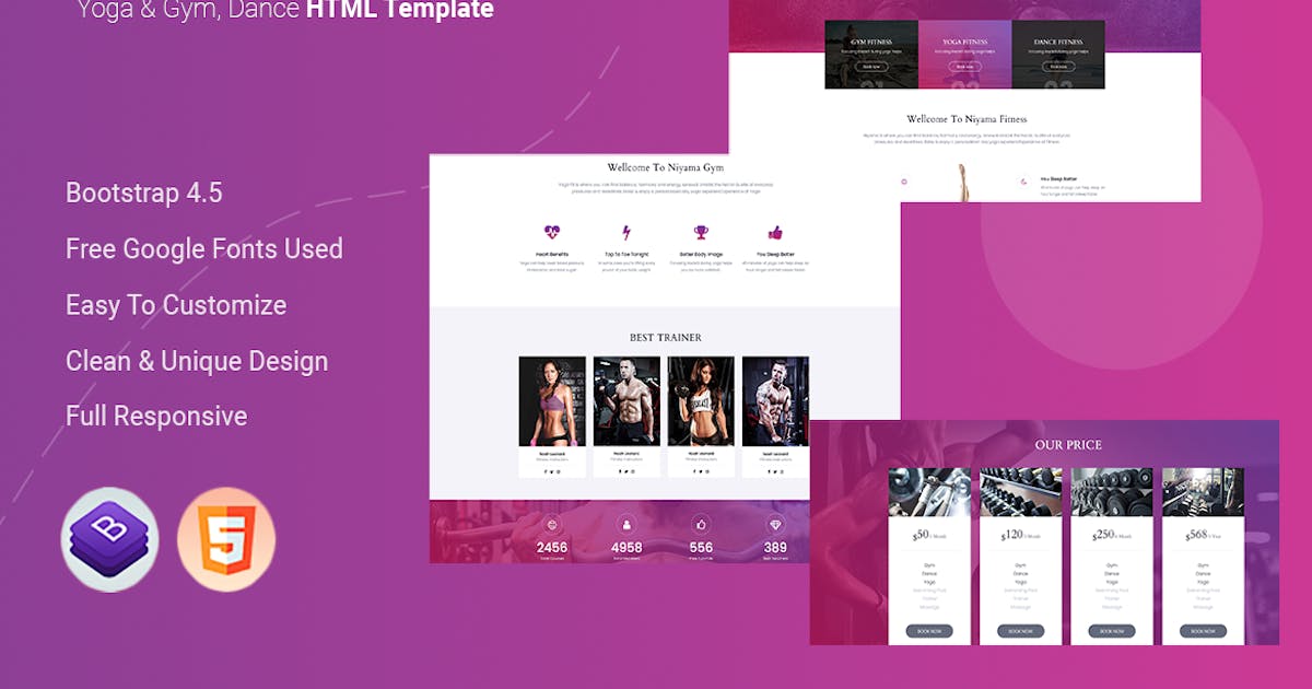 Niyama - Yoga & Gym, Dance HTML5 Template