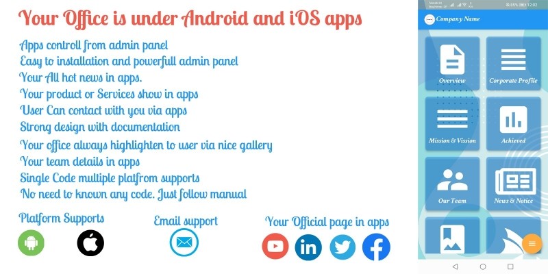 Official Apps - Flutter App Template by Bidyeot icon