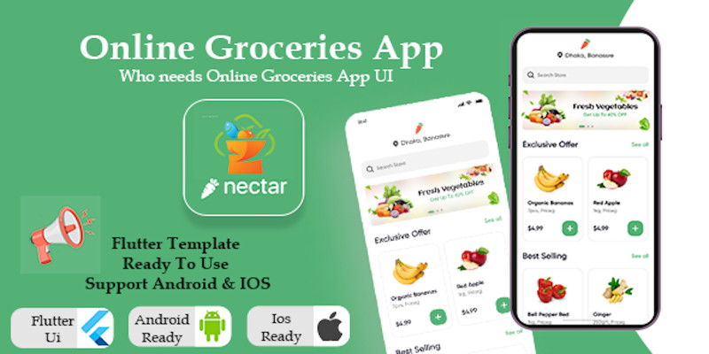 Online Grocery App UI Kit by Voraharikrushna icon