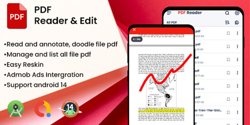 PDF Reader and Edit - Android Studio Project by Devgurus icon