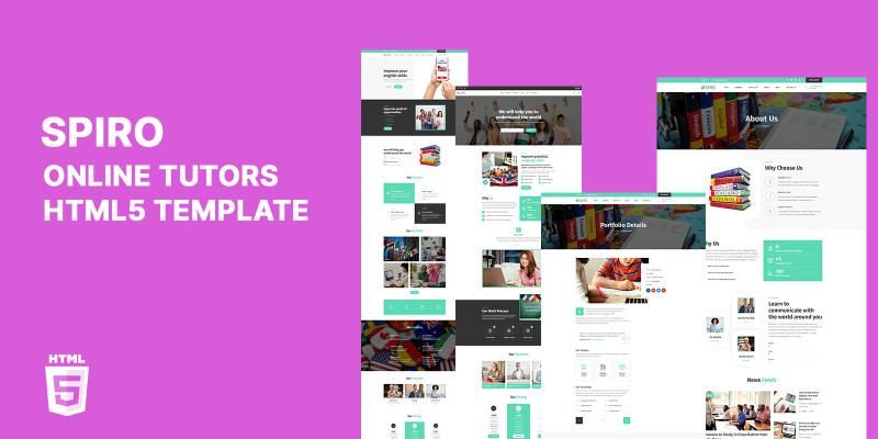 Piro Language Education Tutoring HTML5 Template by Templatebae icon