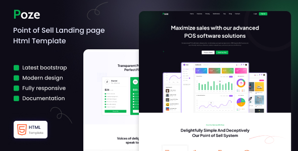 Poze - Point of Sale (POS) Landing Page HTML Template