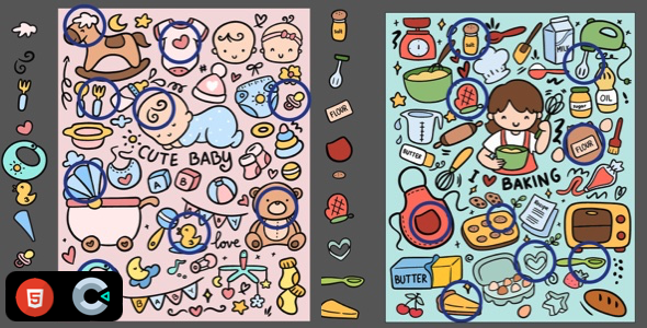 Premium Game - Hidden Object - HTML5 Game, Construct 3 icon