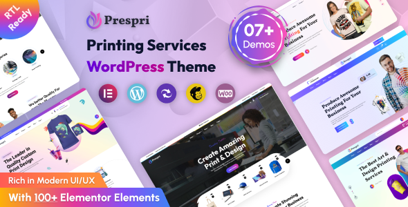 Prespri - Printing Services WordPress Theme icon