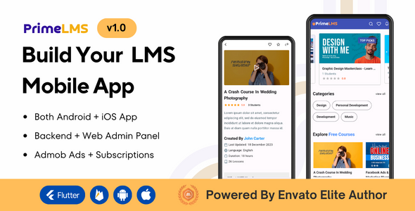 Prime LMS - Online Course Learning Flutter Mobile App icon