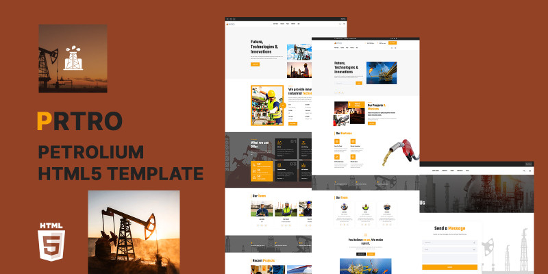 Prtro Petroleum Company HTML5 Website Template by Templatebae icon