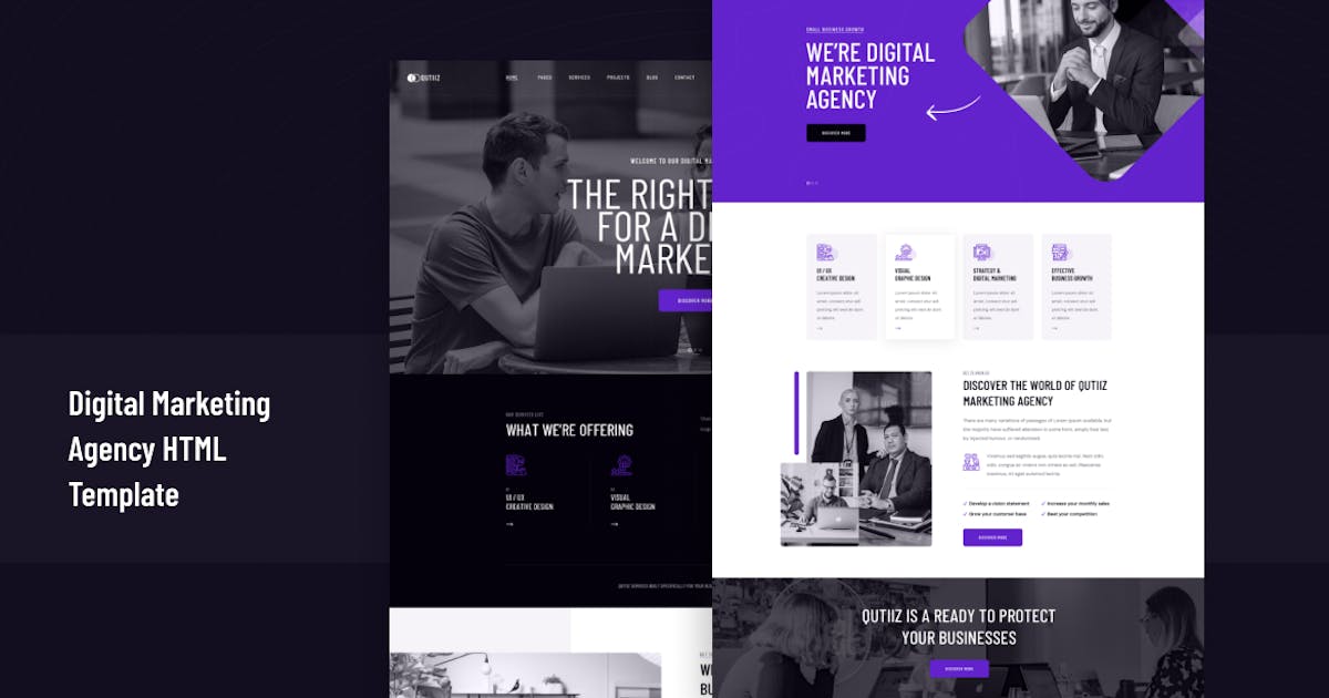 Qutiiz - Digital Marketing Agency HTML Template
