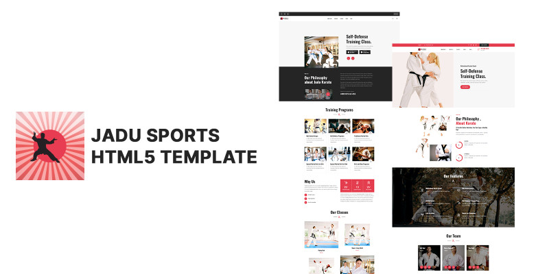 Redbelt Kickboxing Club HTML5 Website Template by Templatebae