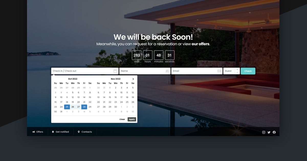 Reserve - Coming Soon with Booking Request