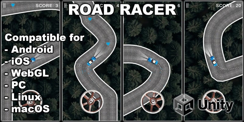 Road Racer- Street Driving - Complete Unity Game by NeonSpaceFighter icon