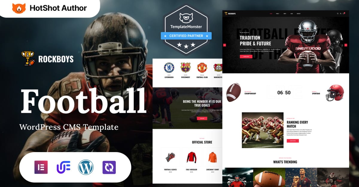 Rockboys - Football, Soccer And Sport Clubs Multipurpose WordPress Elementor Theme