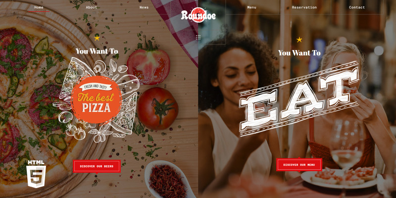 Roundoe - Pizzeria Restaurant HTML Template by Templatebae icon