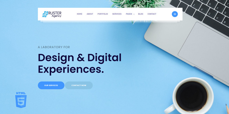Ruster Multipurpose Agency HTML5 Website Template by Templatebae icon