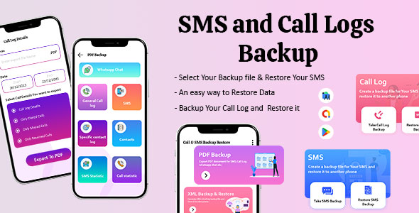 SMS And Call Logs Backup - General Call Log - PDF Contact list - Recover Deleted Message icon