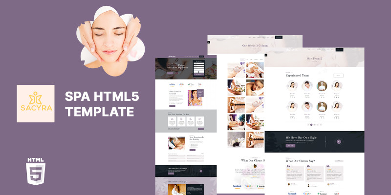 Sacyra Modern Spa HTML5 Website Template by Templatebae icon