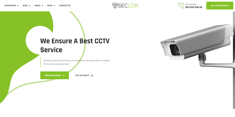Seclok Security Company HTML5 Website Template by Templatebae