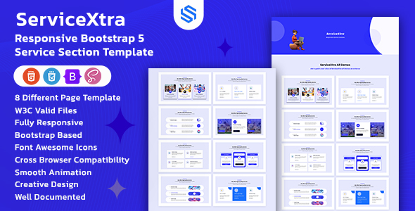 ServiceXtra - Responsive Bootstrap 5 Service Section Template icon