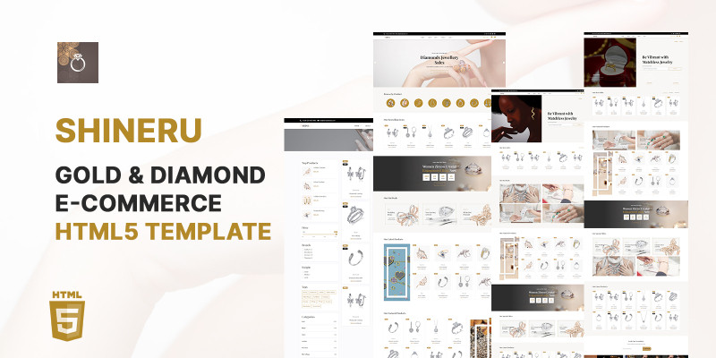 Shineru Hand Crafted jewels HTML5 Website Template by Templatebae icon
