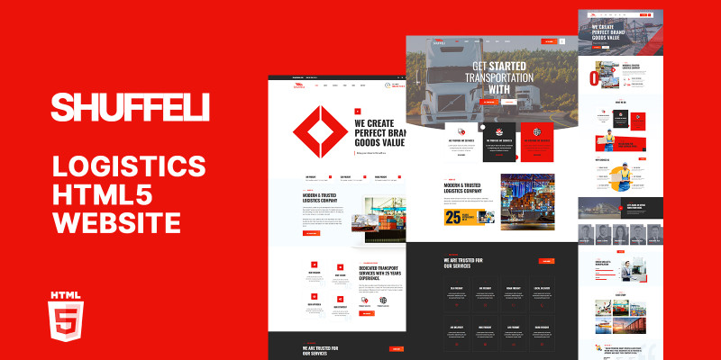 Shuffeli Logistics HTML5 Website Template by Templatebae icon