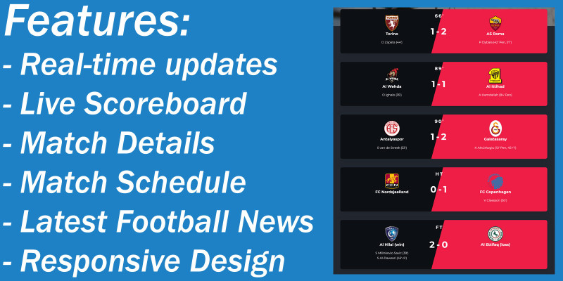 Soccer Football Live Score Script by Alreadycoded