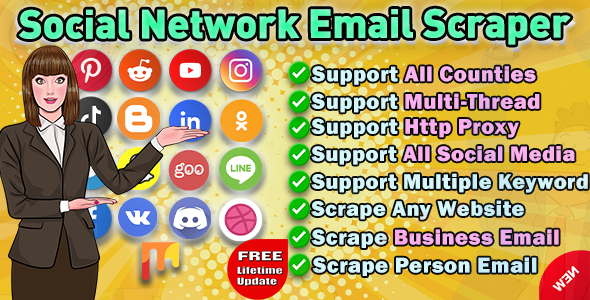 Social Network Email Scraper icon
