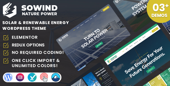 Sowind - Solar & Renewable Energy WordPress Theme icon