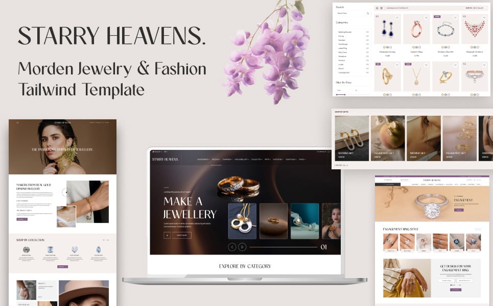 Starry Heavens - Jewelry Tailwind with Next js Template icon