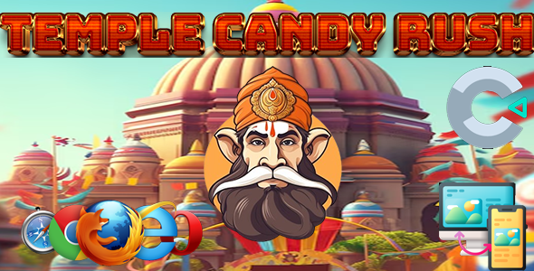 Temple Candy Rush game HTML5 game (Construct 2 & 3) source code template icon