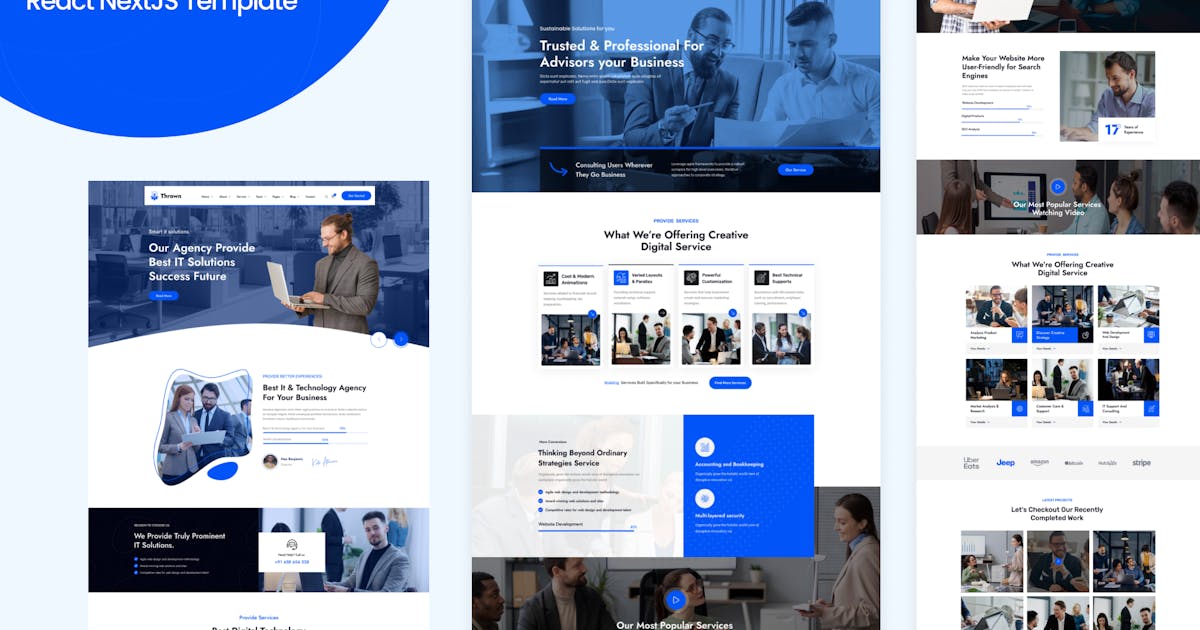 Thrown-Business Agency React NextJS Template icon