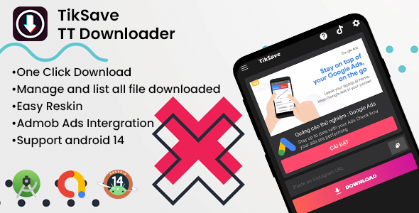 TikSave - TikTok Video Downloader App Without Watermark icon