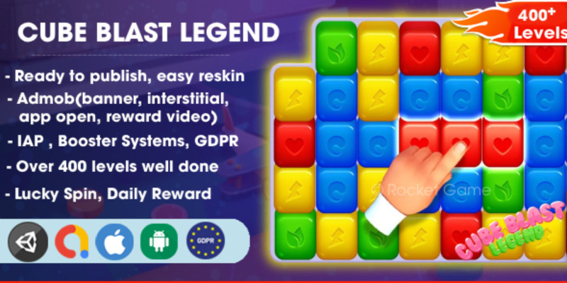 Toy Cube Blast Legend Unity Source Code by Rocketgame icon