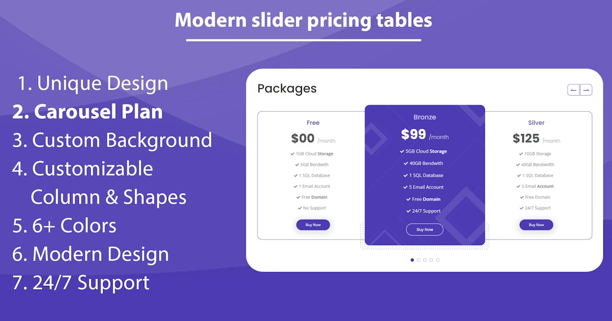 Valuation - HTML slider pricing tables icon