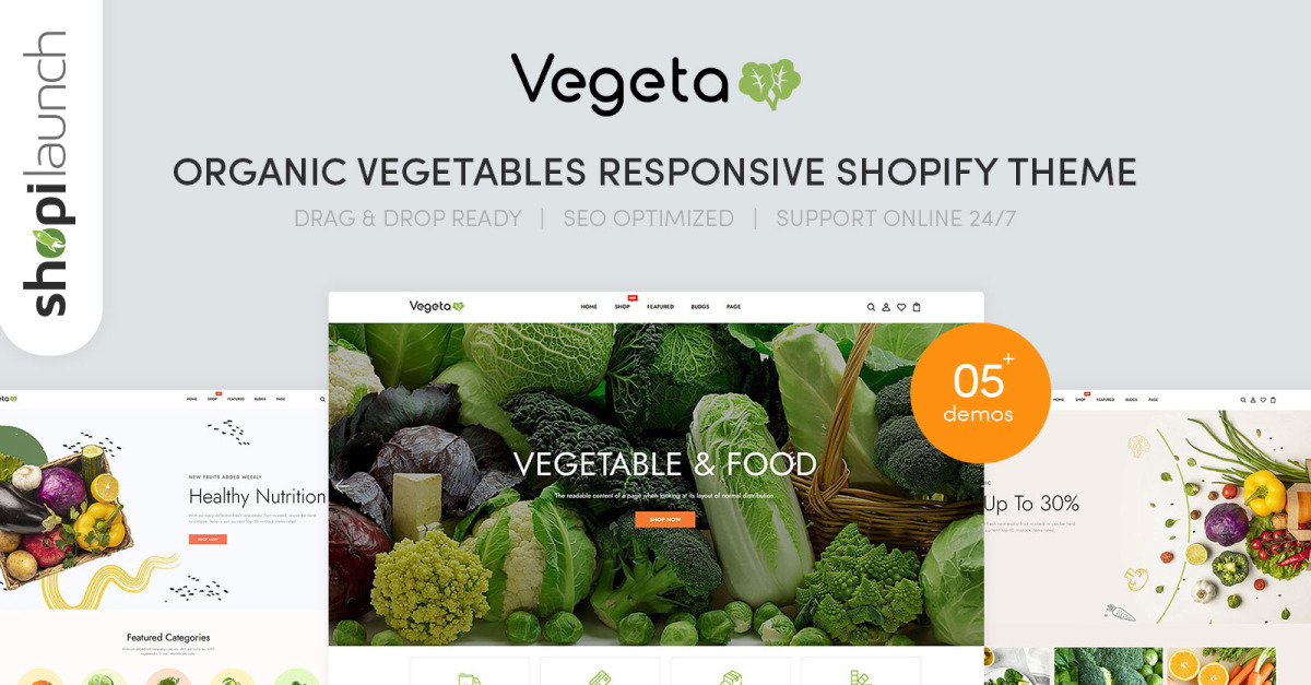 Vegeta - Organic Vegetables Responsive Shopify Theme icon