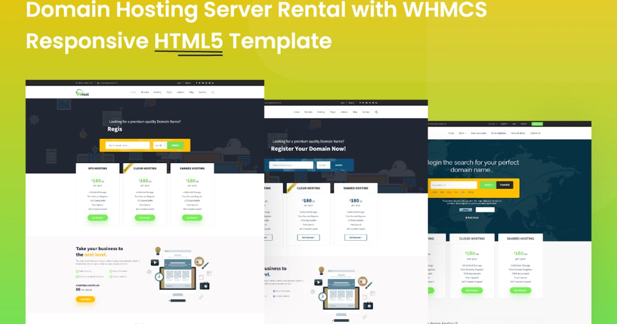 WHost-Domain Hosting Server Rental with WHMCS