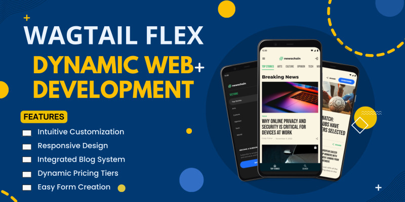 WagtailFlex Pro - Dynamic CMS Web Builder by Marvinsys icon