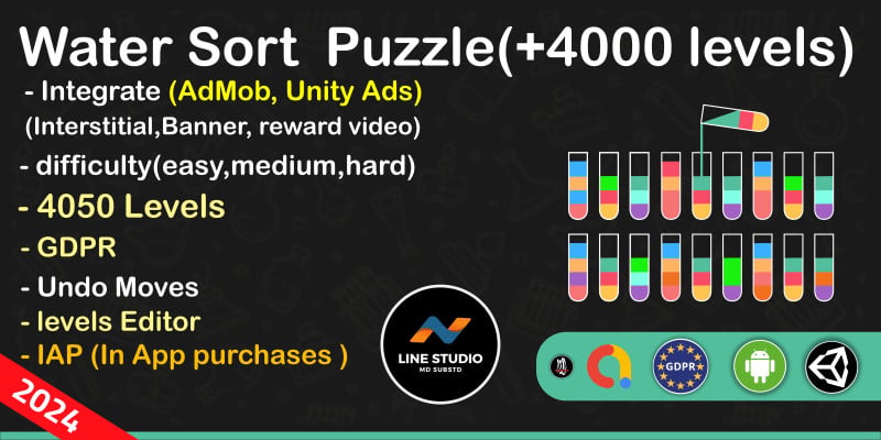 Water Sort Puzzle - Complete Unity Game by Linestudio icon