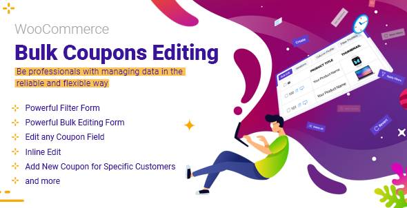 WooCommerce Bulk Coupons Editing icon