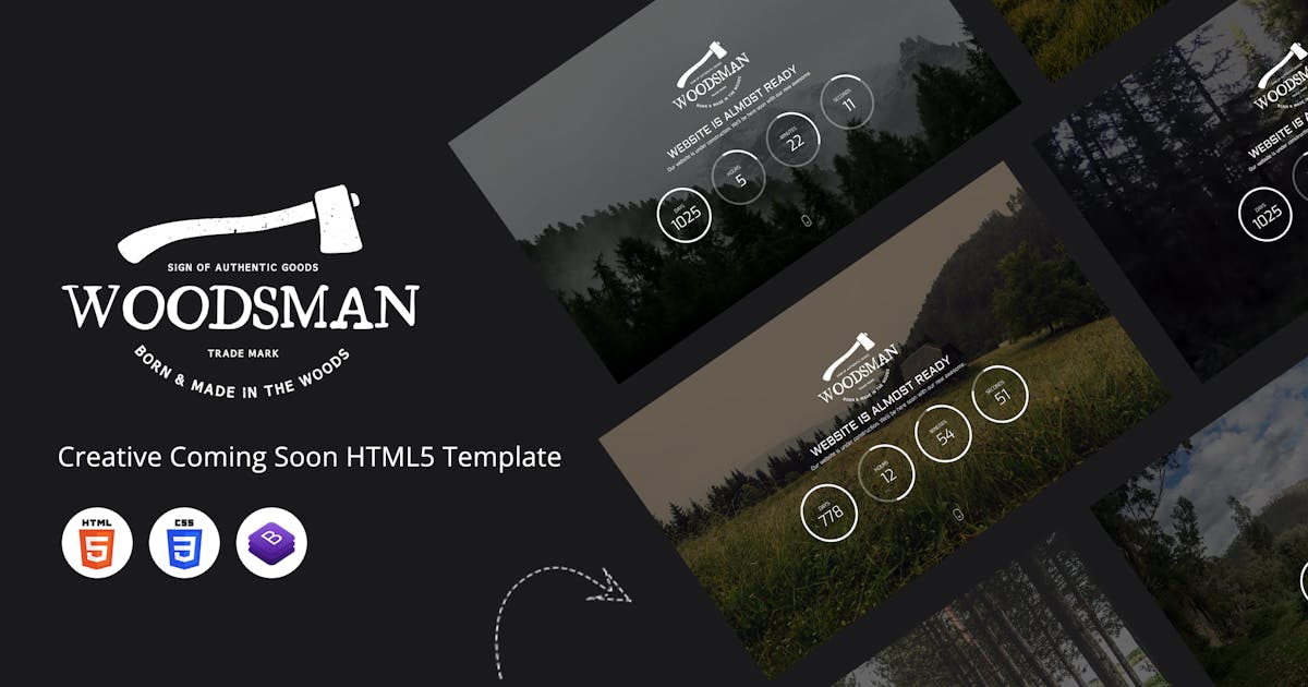 Woodsman - Creative Coming Soon HTML5 Template