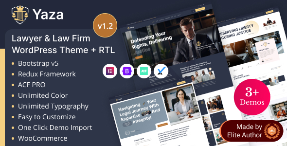 Yaza - Law Firm & Legal Services Elementor WordPress Theme icon