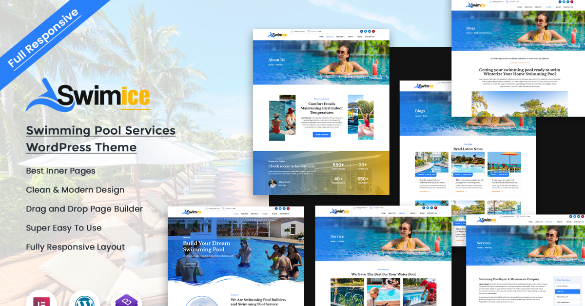 Swimice - Swimming Pool Services WordPress Theme icon