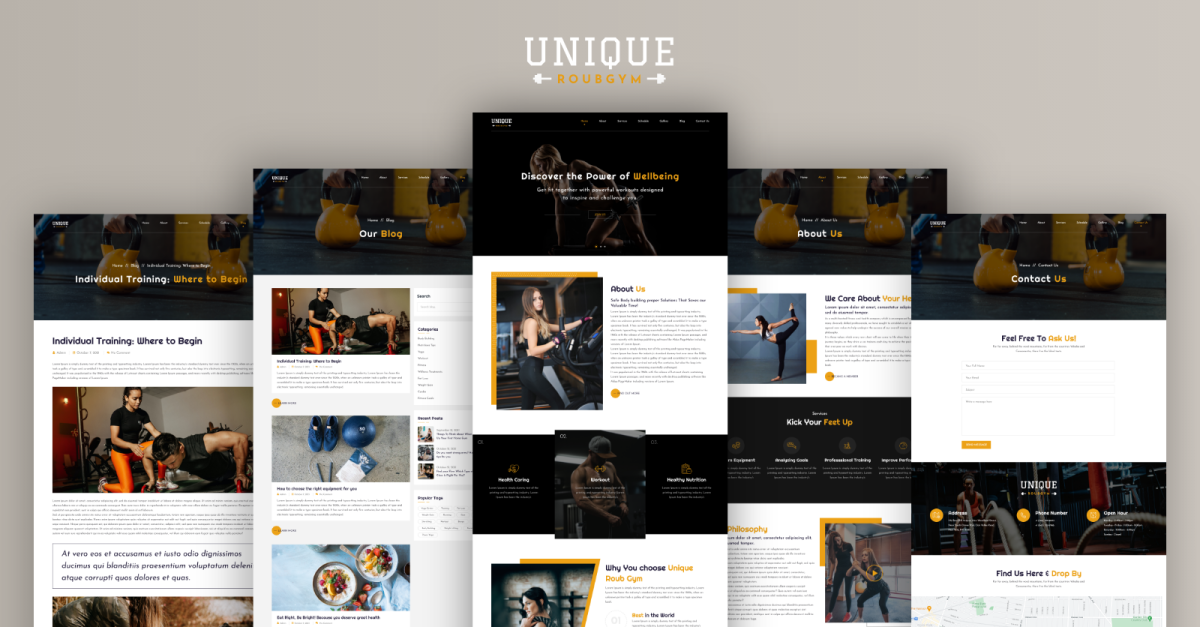 Unique Roubgym Shopify Template #233307 - TemplateMonster