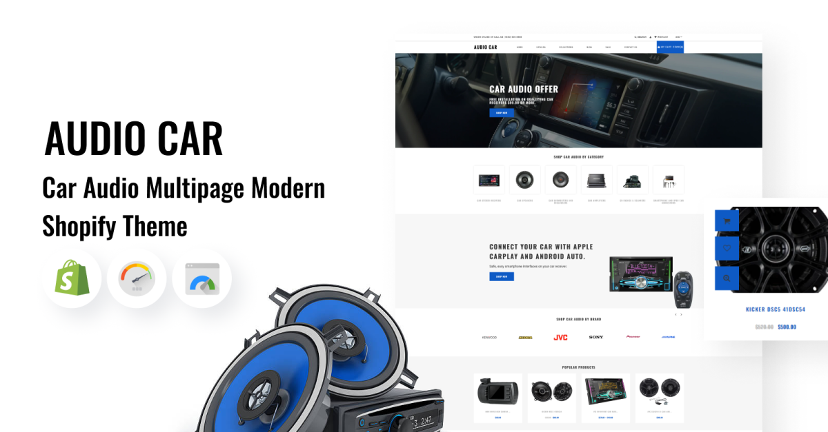Audio Car - Car Audio Multipage Modern Shopify Theme